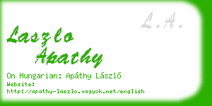 laszlo apathy business card